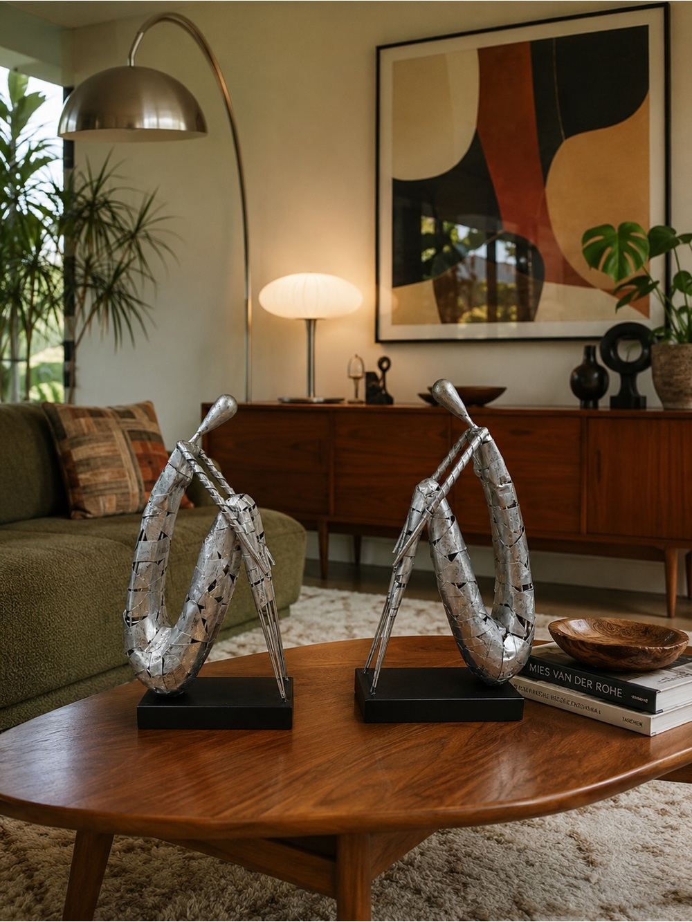 Sterling Industries Abstract Metal Sculptures – Pair – Item #125-010